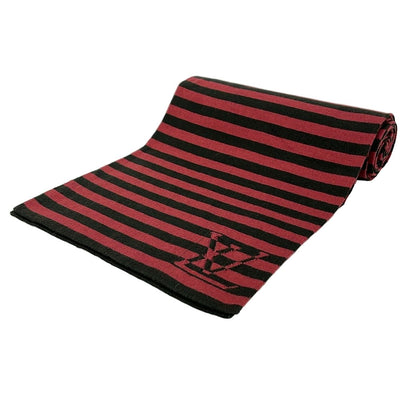 Louis Vuitton Scarf Bordeaux Dark Brown Border Cotton Cashmere