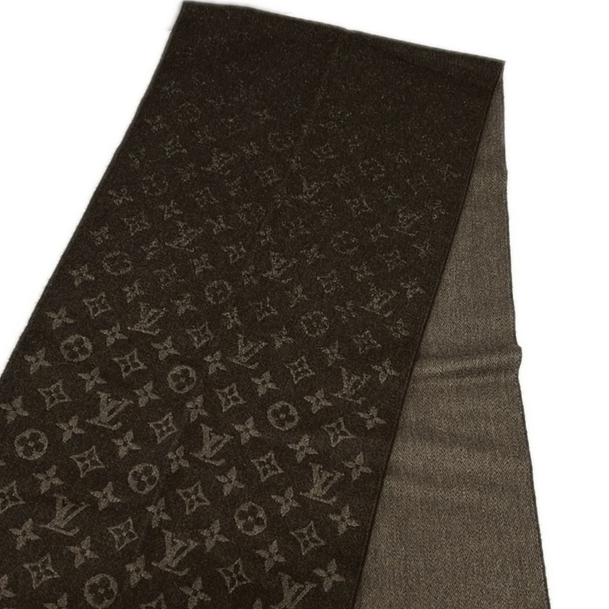 Louis Vuitton Scarf Echarpe Monogram Gradient Hazelnut Wool Cashmere — view 3