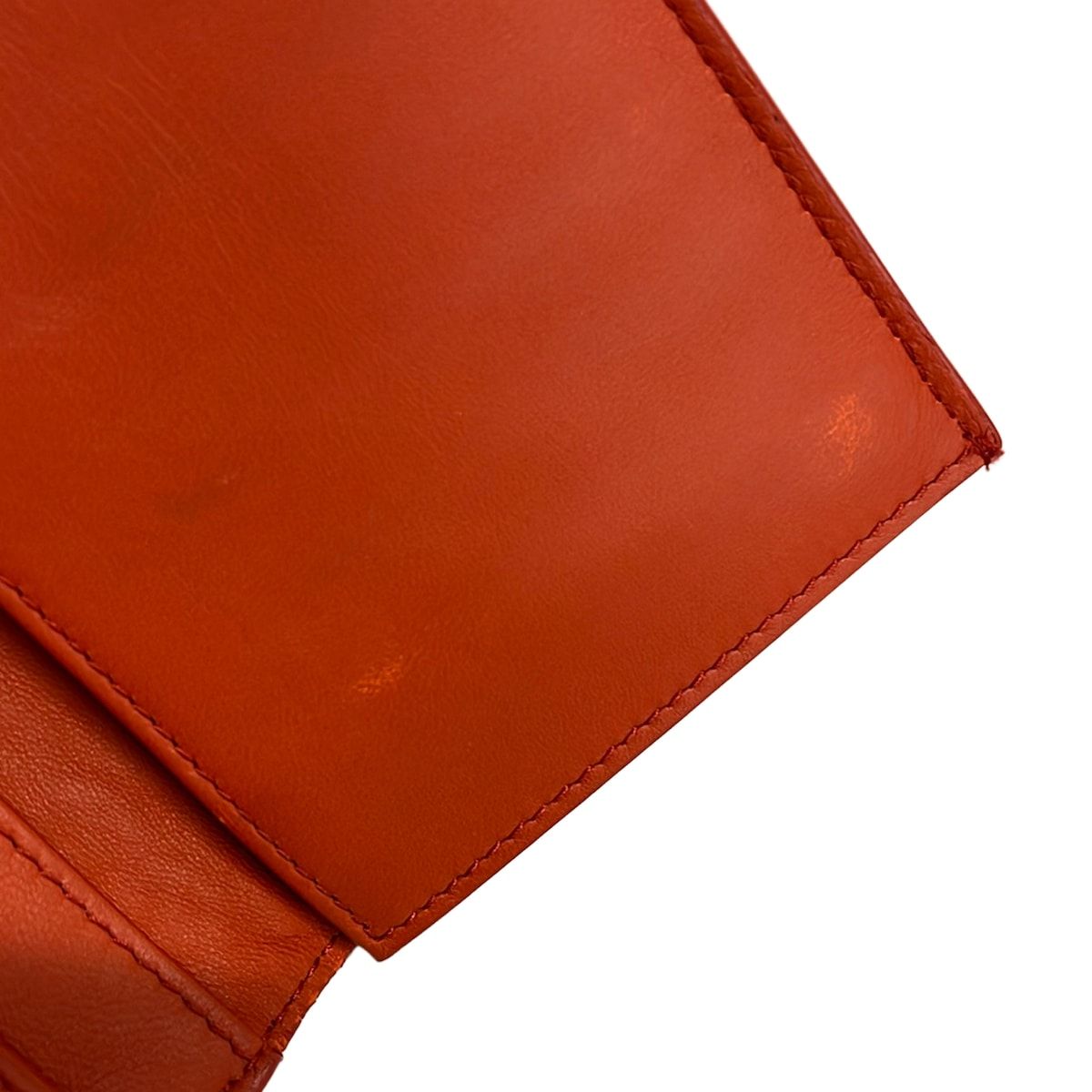 Bottega Veneta Wallet Intrecciato Orange Leather — view 8