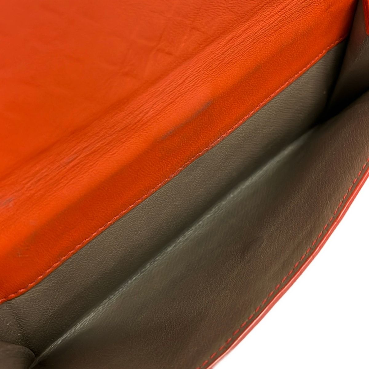 Bottega Veneta Wallet Intrecciato Orange Leather — view 4