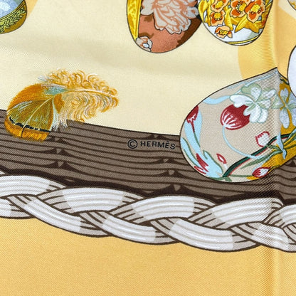 Hermes Scarf Carre 90 Light Yellow Red Multi Couvee D'hermes — view 2