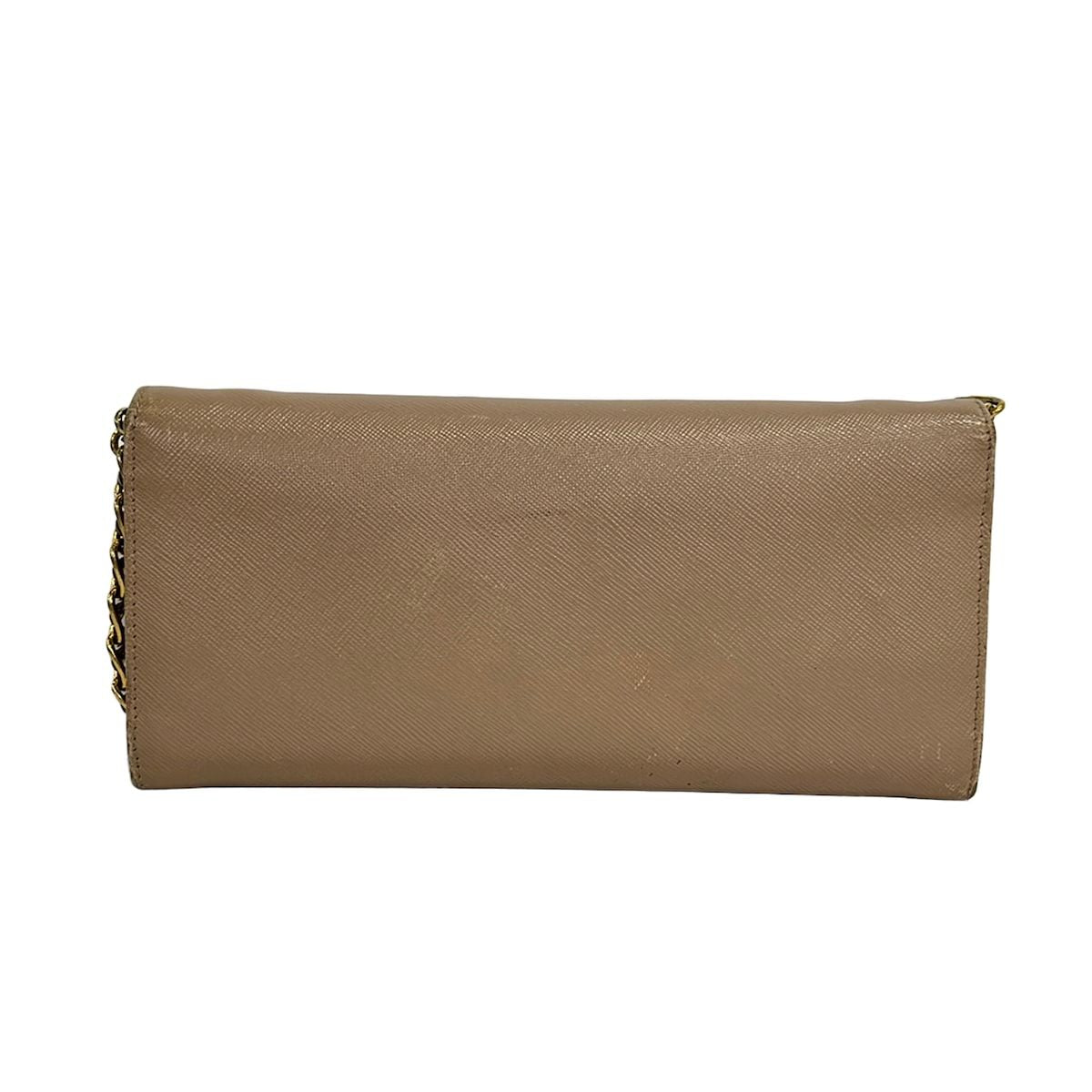 Prada Wallet Beige Shoulder Strap Removable Leather — view 2