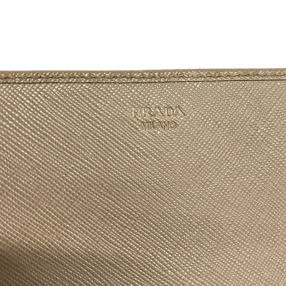 Prada Wallet Beige Shoulder Strap Removable Leather — view 6