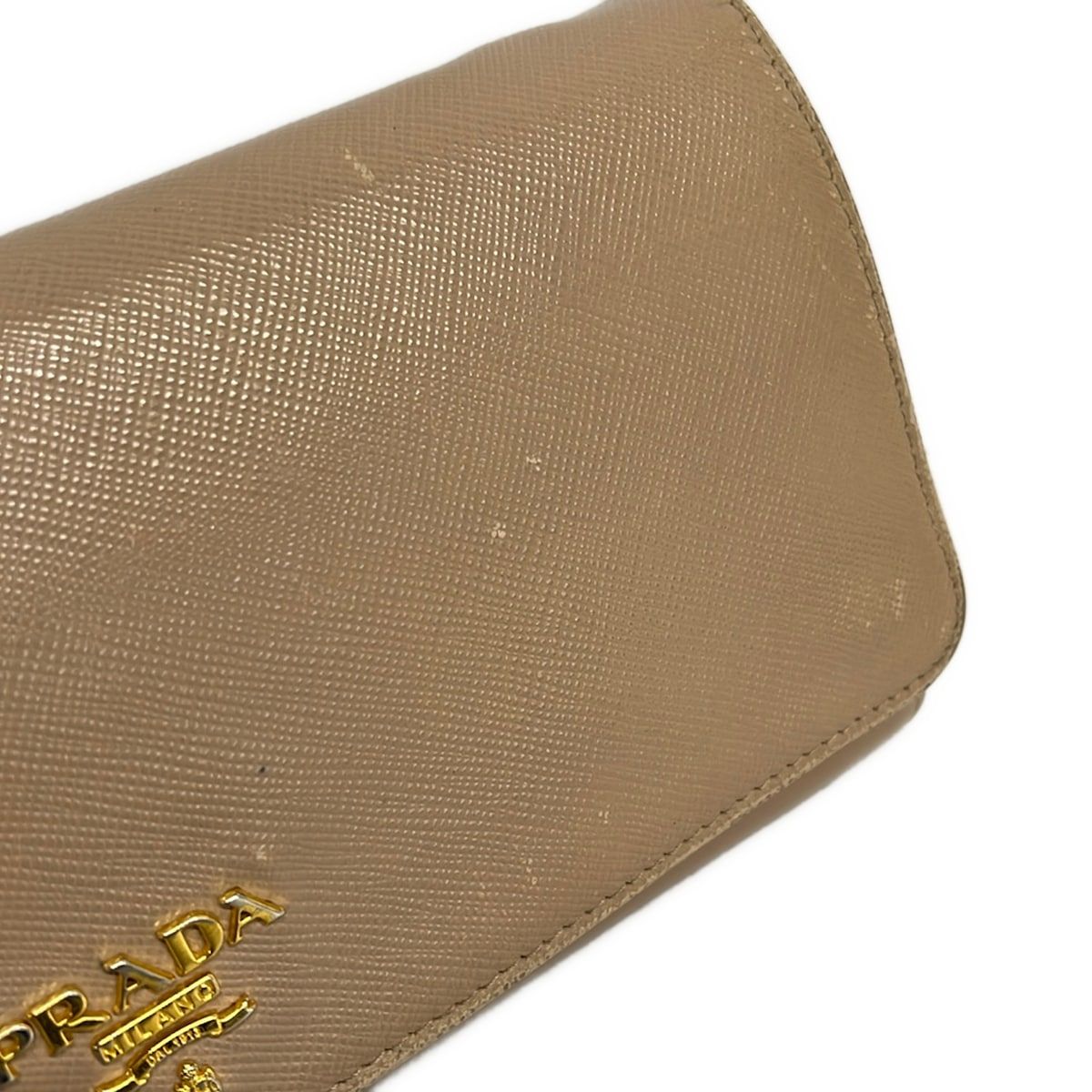 Prada Wallet Beige Shoulder Strap Removable Leather — view 8