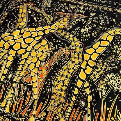 Dior Scarf Black Dark Yellow Multi Kirin — view 3