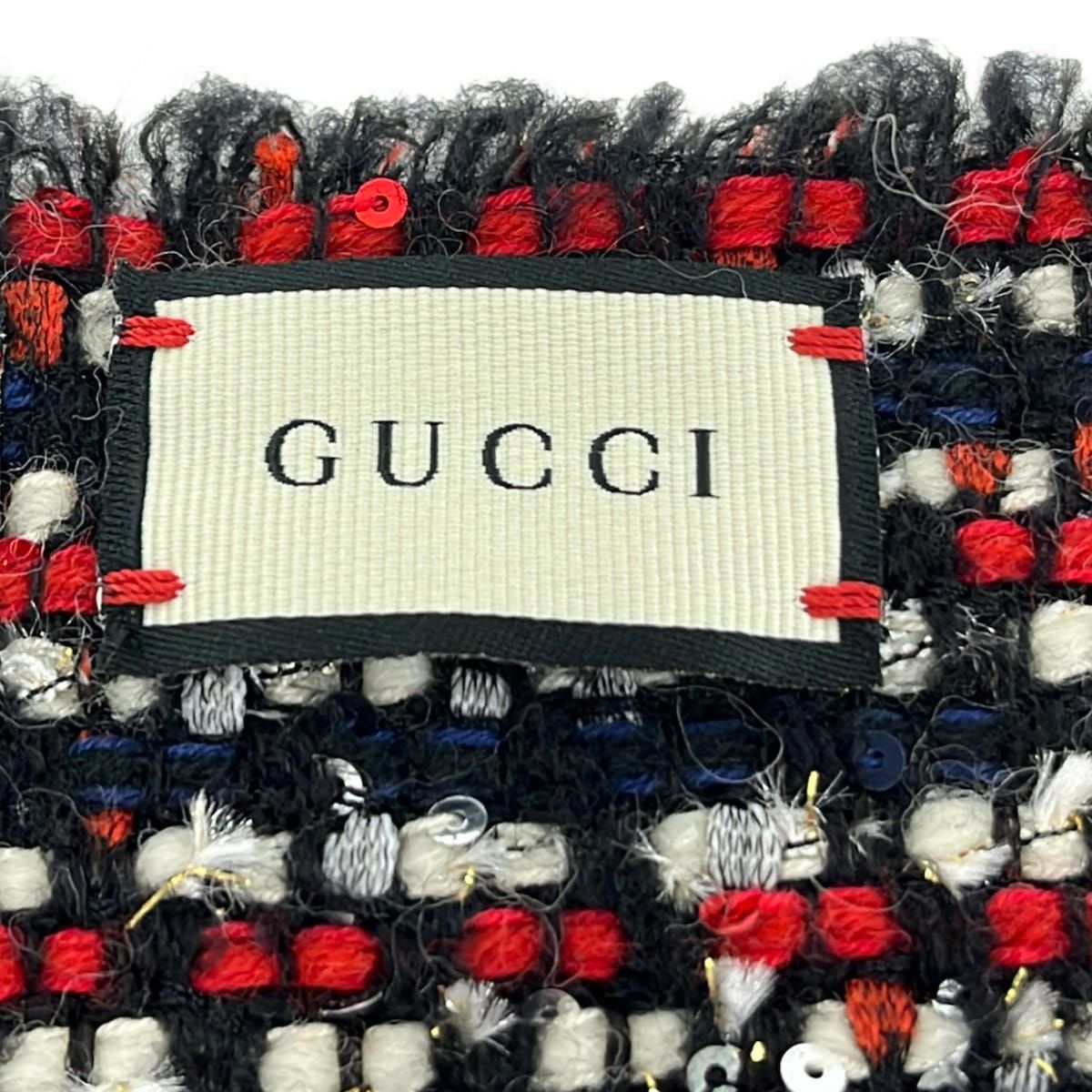 Gucci Scarf Black Red Multi Mlb Collaboration San Francisco Giants Sequins — view 2