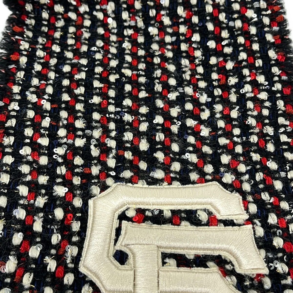 Gucci Scarf Black Red Multi Mlb Collaboration San Francisco Giants Sequins — view 4