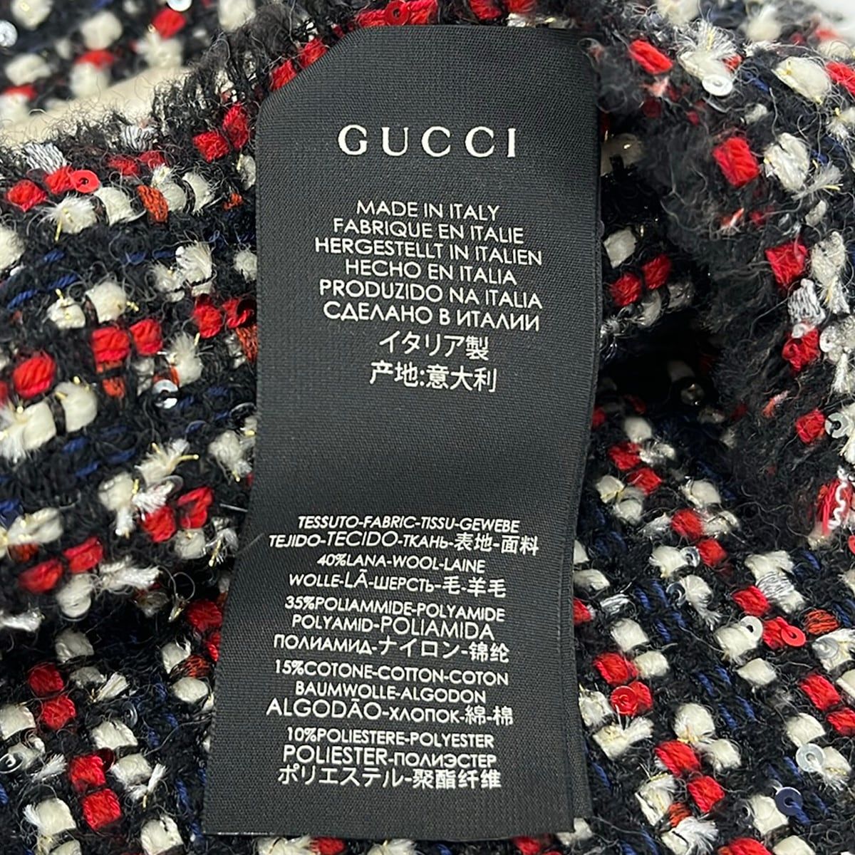 Gucci Scarf Black Red Multi Mlb Collaboration San Francisco Giants Sequins — view 3