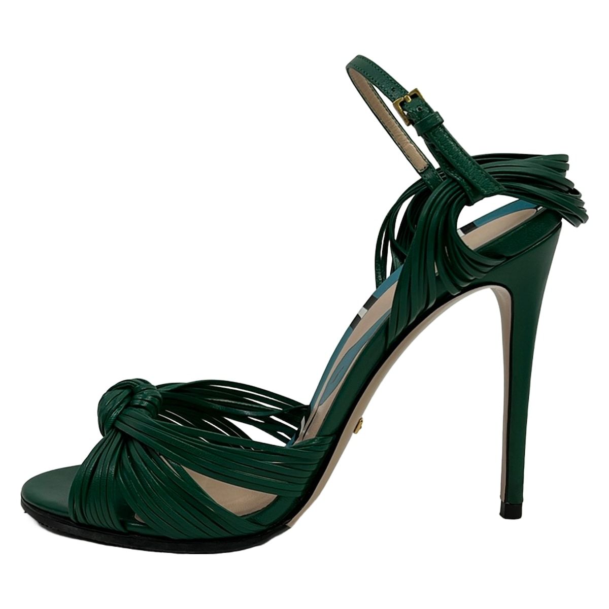 Gucci Mules 37 Eeee Green Leather