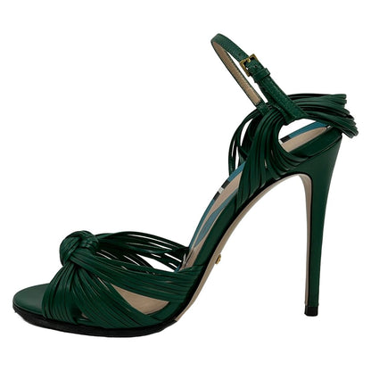 Gucci Mules 37 Eeee Green Leather