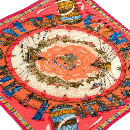 Hermes Scarf Losange Pink Multi Pleats Prieres AU Vent