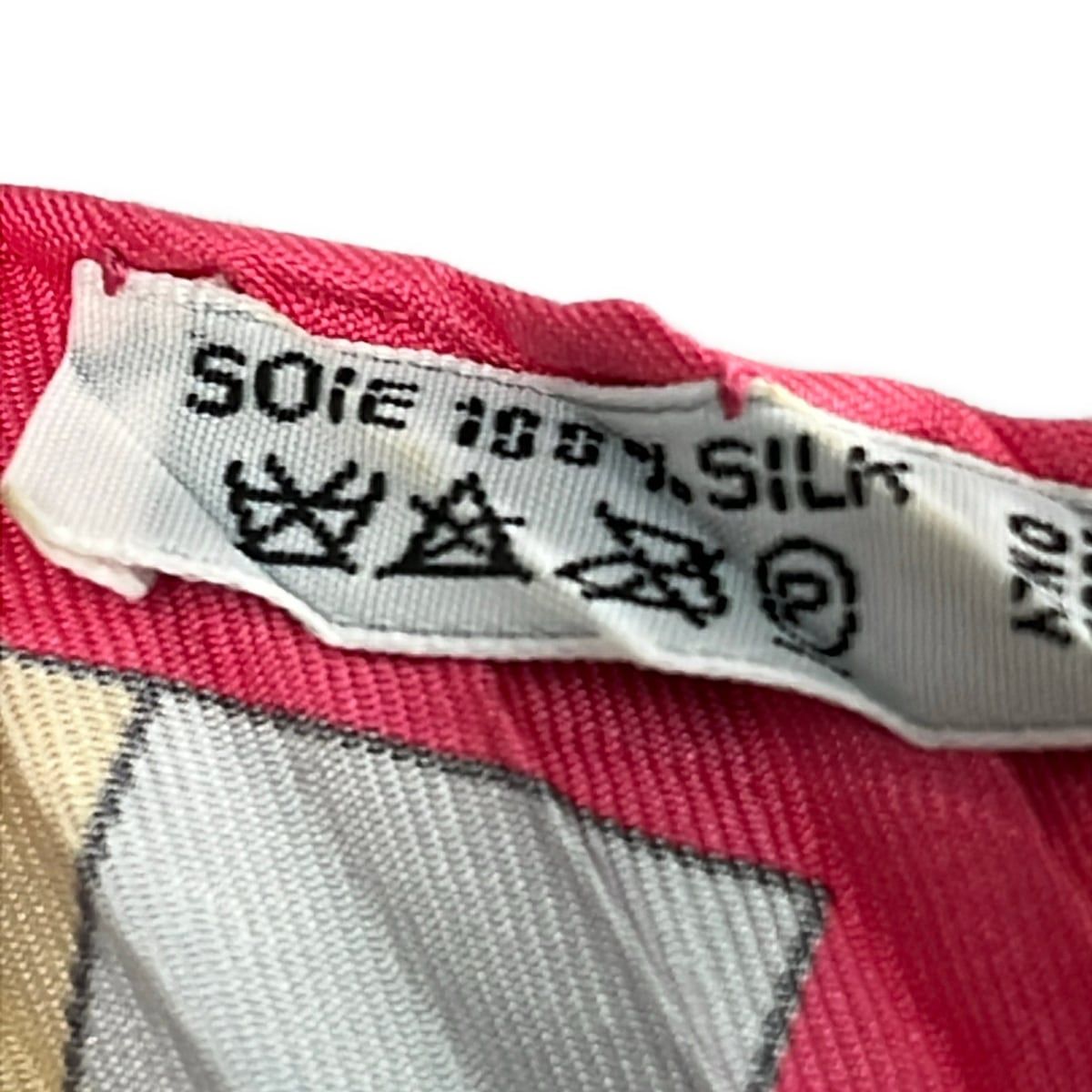 Hermes Scarf Losange Pink Multi Pleats Prieres AU Vent — view 3