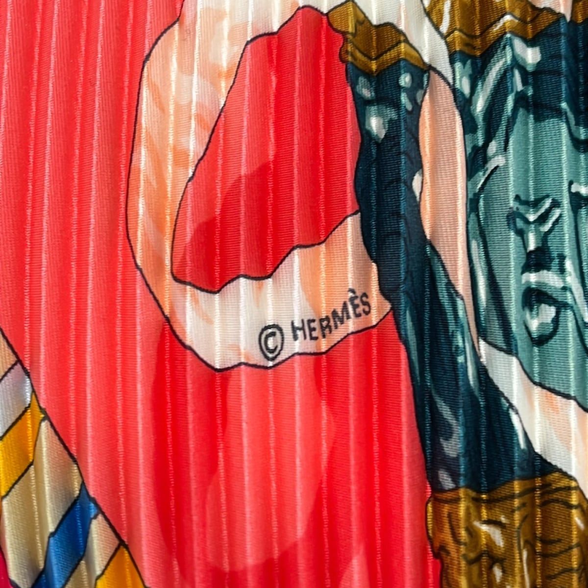 Hermes Scarf Losange Pink Multi Pleats Prieres AU Vent — view 2