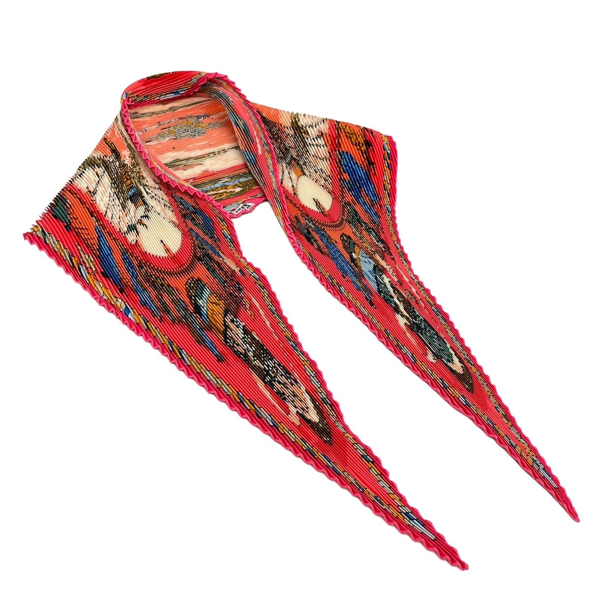 Hermes Scarf Losange Pink Multi Pleats Prieres AU Vent — view 5