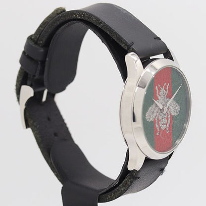 Gucci Timeless 126.4 Date Quartz Bee Sherry Line Dial Watch — view 2