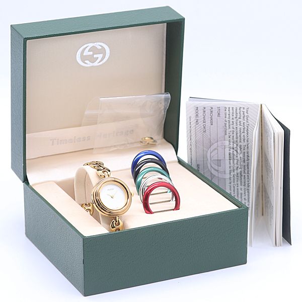 Gucci Change Bezel 11 12.2 Quartz White Dial
