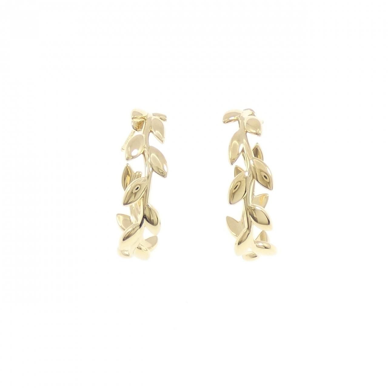 Tiffany & Co Olive Leaf Hoop Earrings