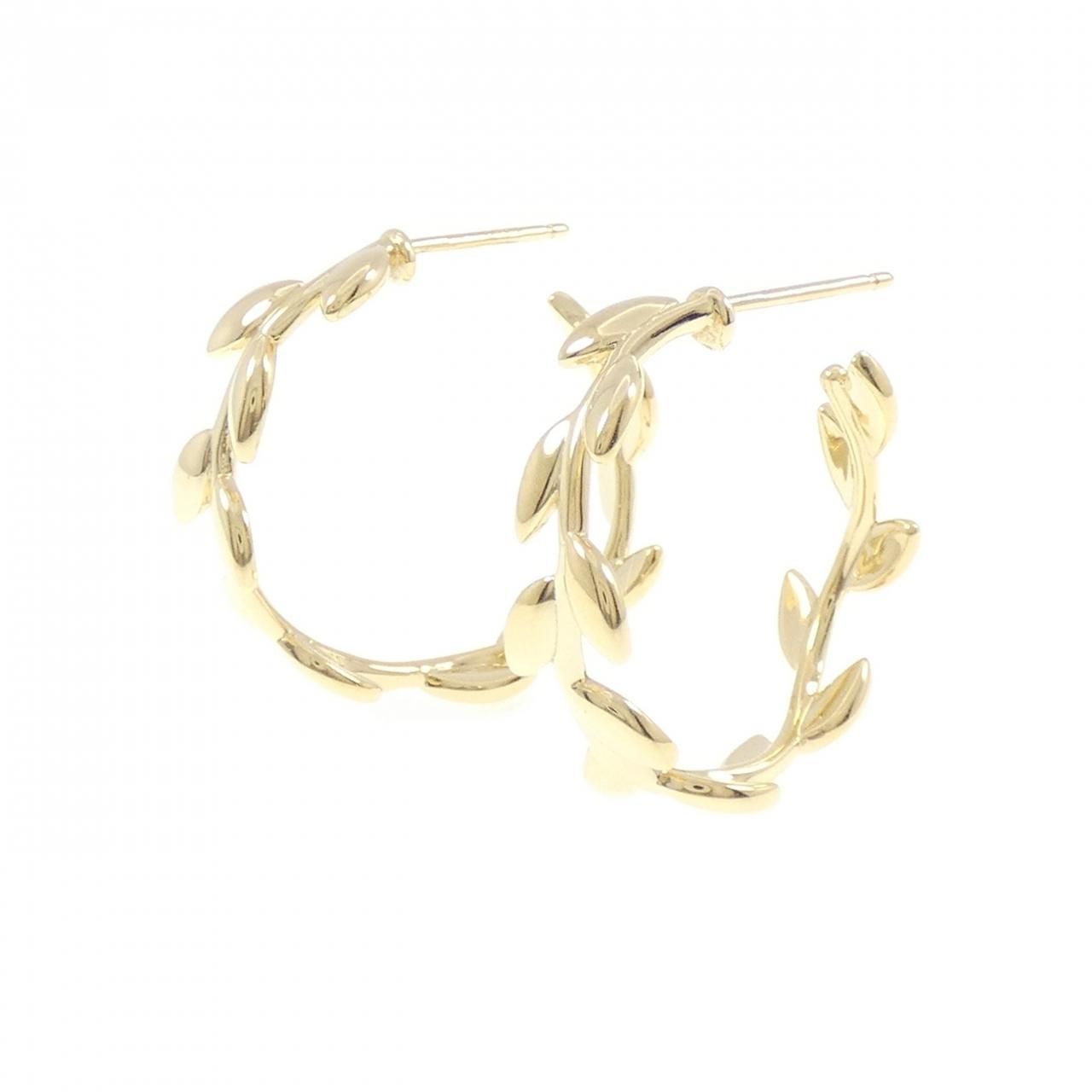 Tiffany & Co Olive Leaf Hoop Earrings — view 2