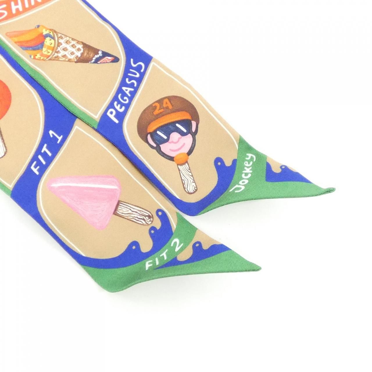 Hermes Funny Ice Cream Twilly Scarf — view 2
