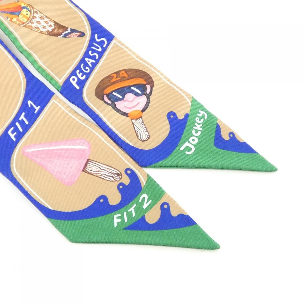 Hermes Funny Ice Cream Twilly Scarf — view 2