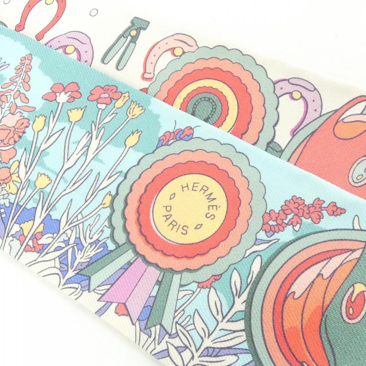 Hermes Pony Pit Stop Twilly Scarf — view 3