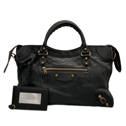 Balenciaga Handbag the Giant City Black Leather