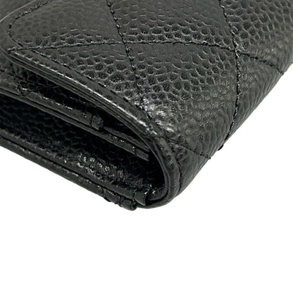 Chanel Card Case Quilted Black CC Logo Gold — view 6