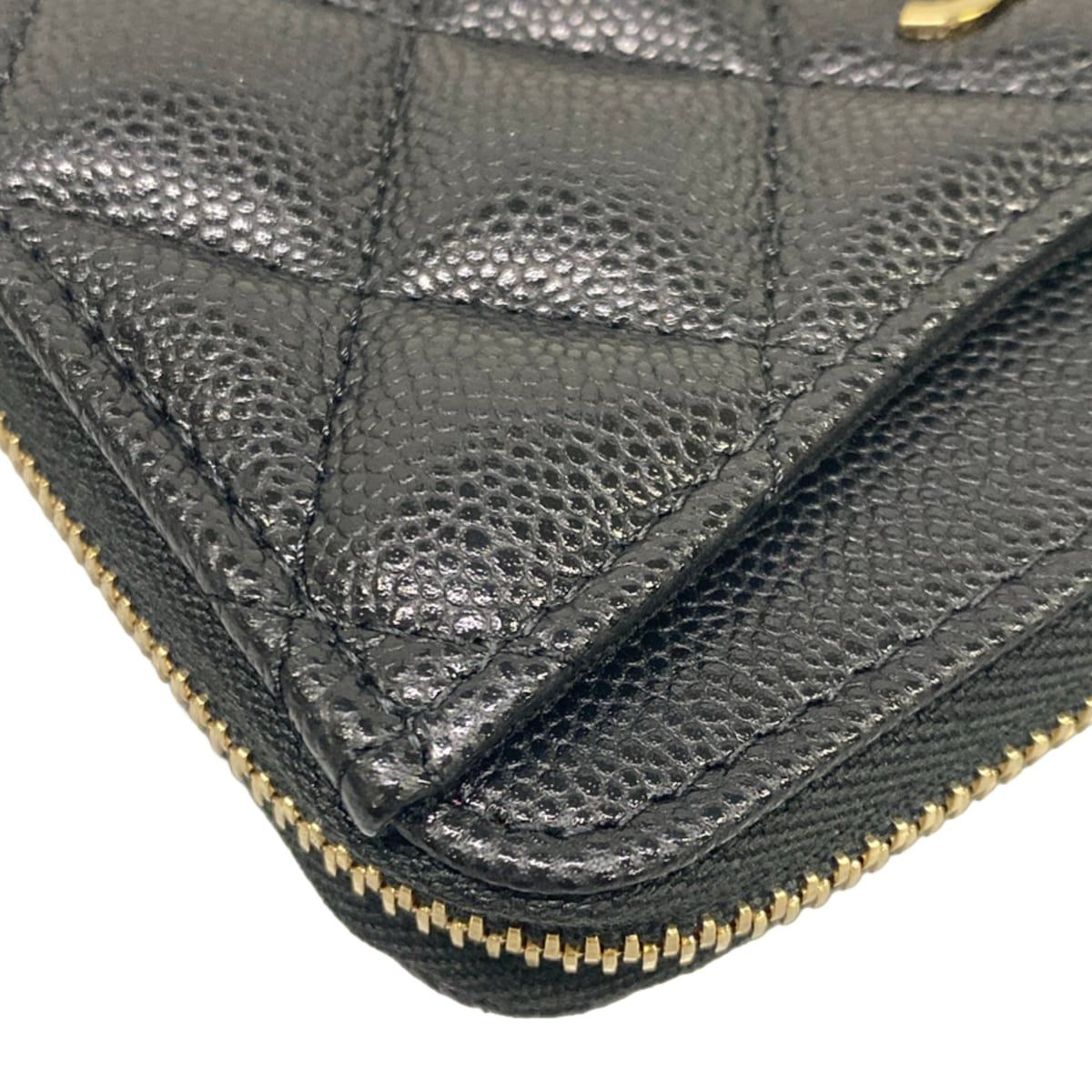 Chanel Coin Case Classic Zip Card Quilted Black — view 5