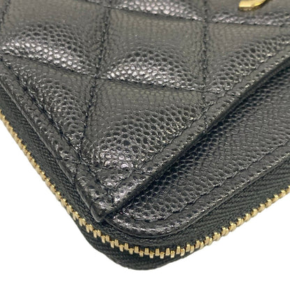 Chanel Coin Case Classic Zip Card Quilted Black — view 5