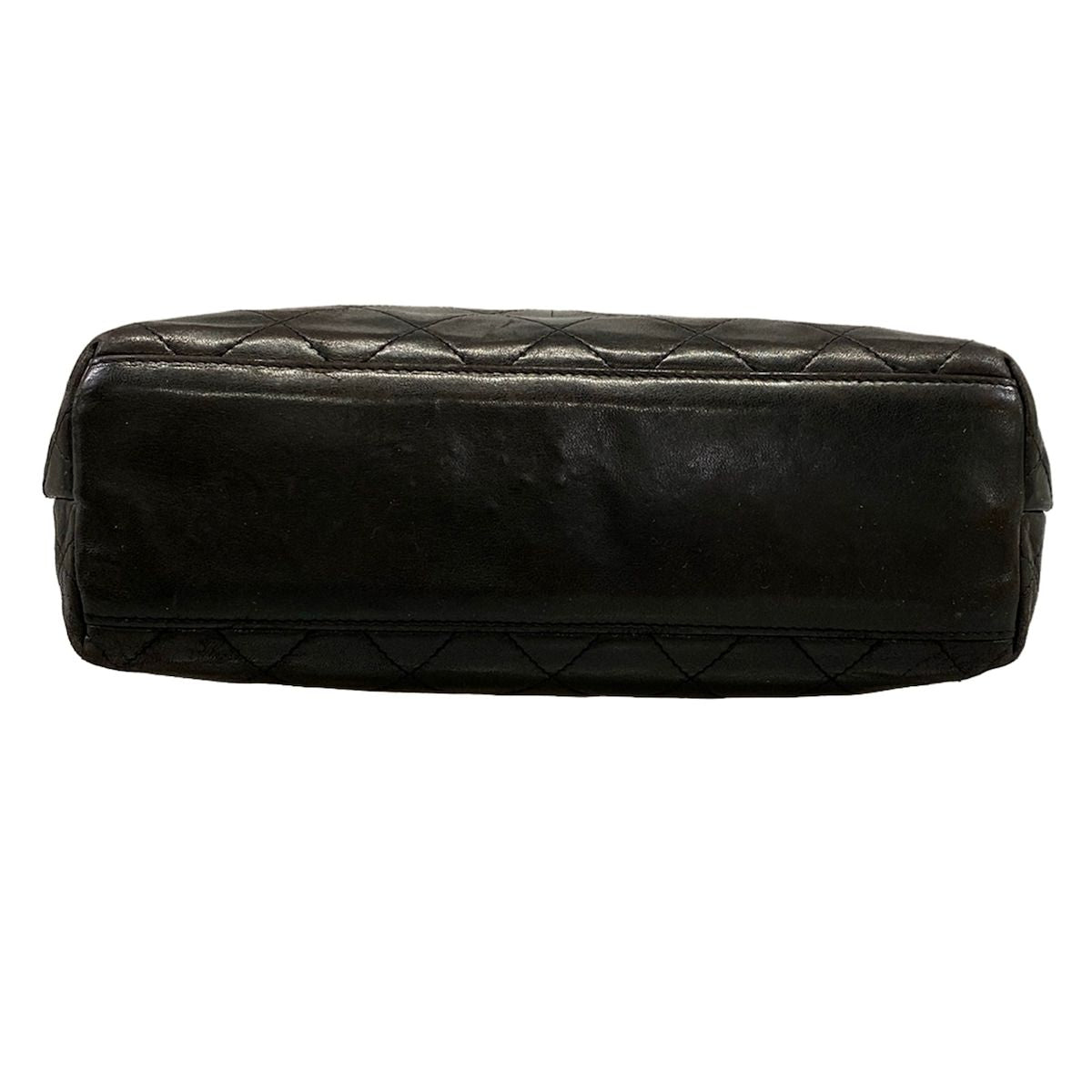 Chanel Shoulder Bag Quilted Black Gold Lambskin — view 5