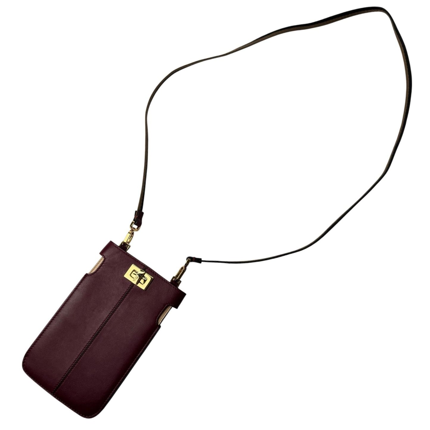 Fendi Peekaboo Leather Phone Pouch — view 2