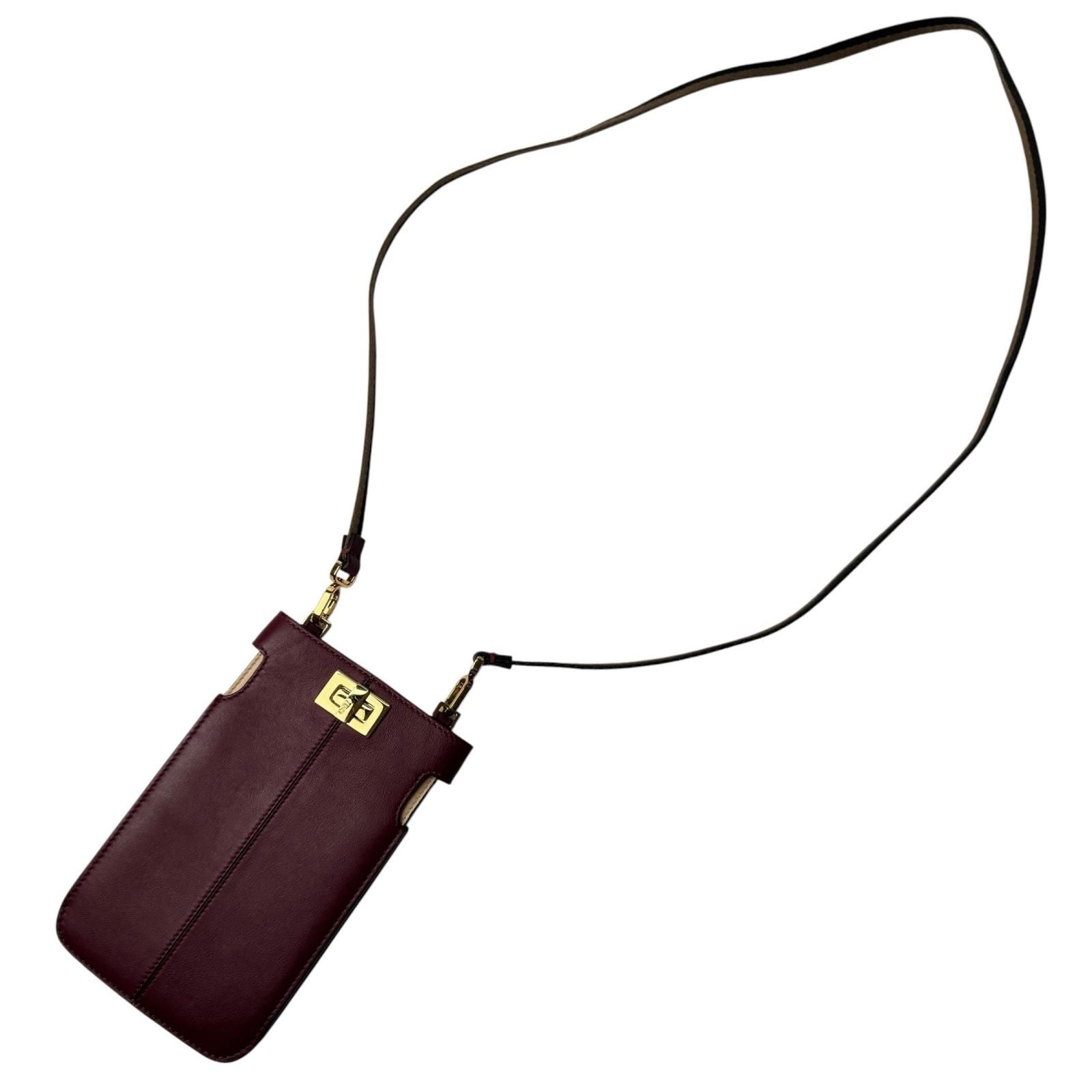 Fendi Peekaboo Leather Phone Pouch — view 2