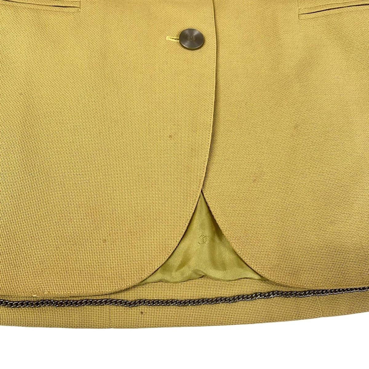 Chanel Jacket 36 S Yellow Spring Tailored Cotton — view 8
