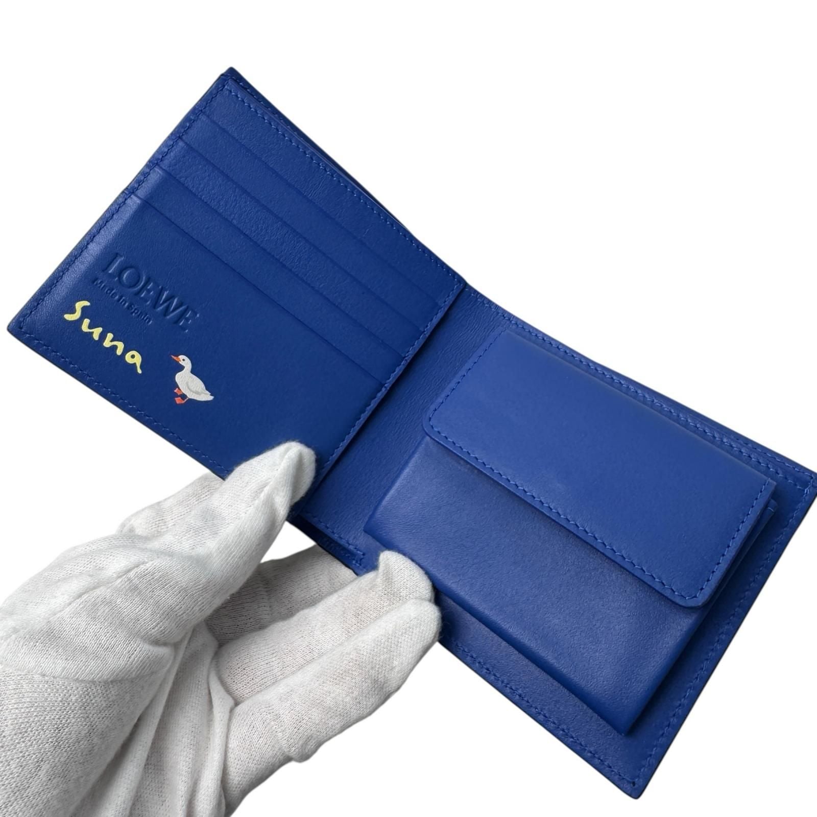 Loewe Raccoon Bifold Coin Wallet Napa Cafe — view 4