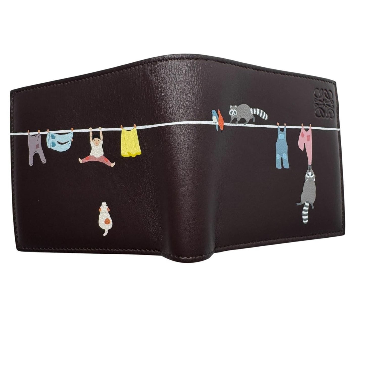 Loewe Raccoon Bifold Coin Wallet Napa Cafe — view 3