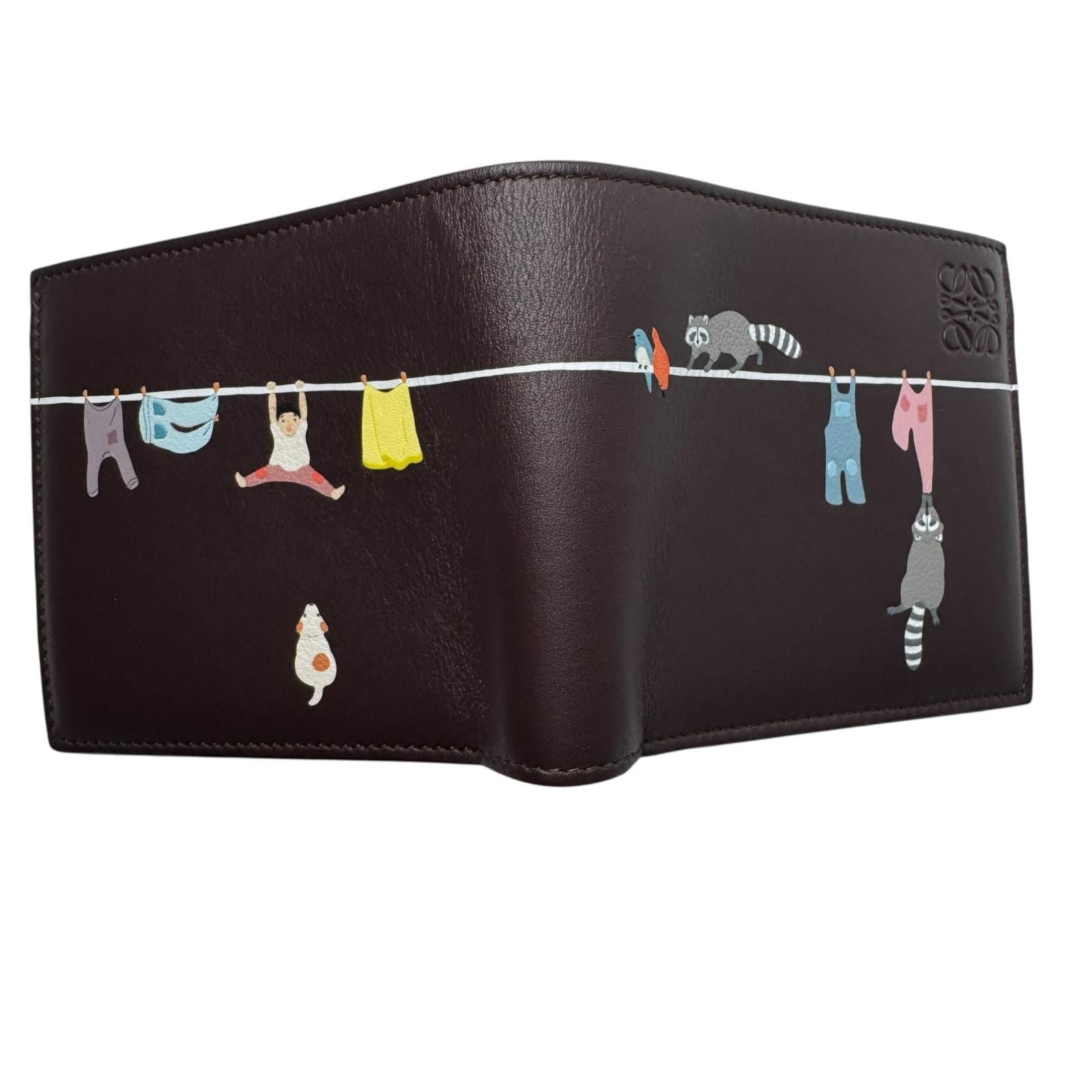Loewe Raccoon Bifold Coin Wallet Napa Cafe — view 3