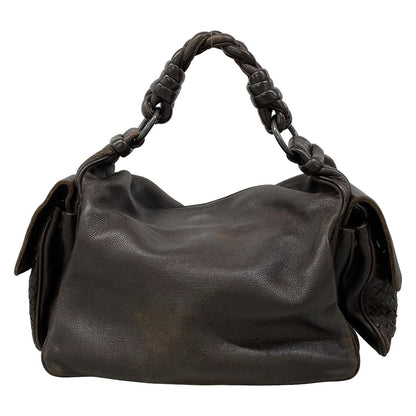 Bottega Veneta Shoulder Bag Kokka Dark Brown Leather