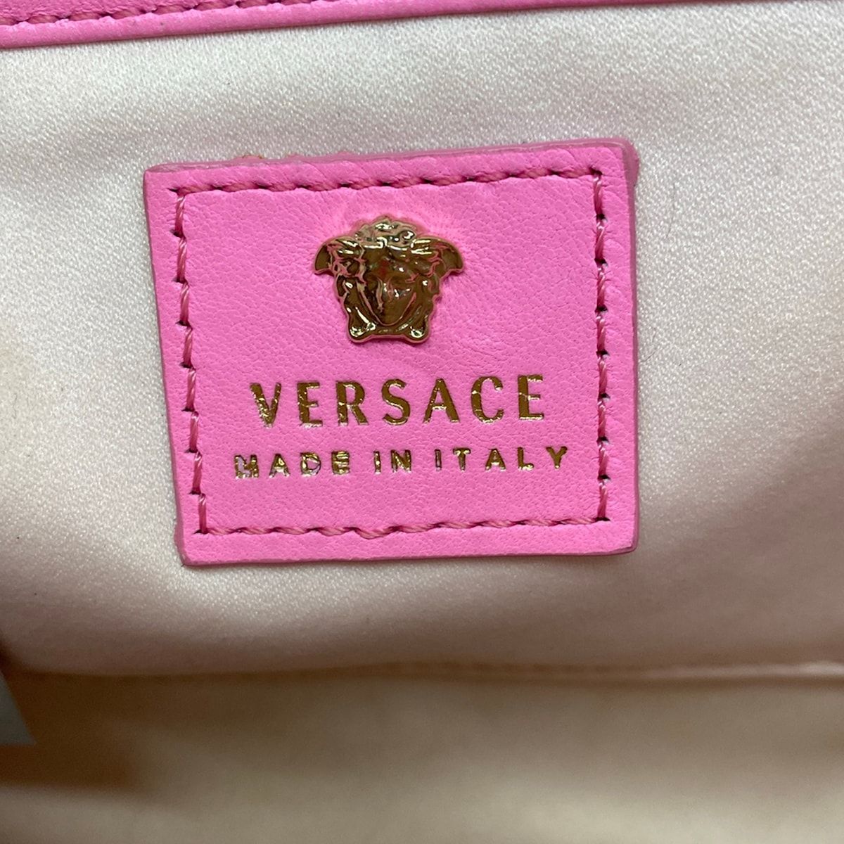 Versace Shoulder Bag Medusa Pink Chain Removable Strap Leather — view 8
