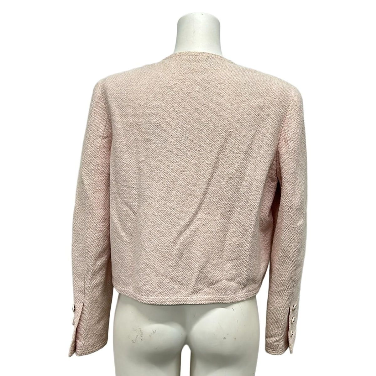 Chanel Jacket Light Pink Tweed Cotton — view 2