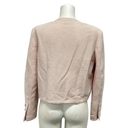 Chanel Jacket Light Pink Tweed Cotton — view 2
