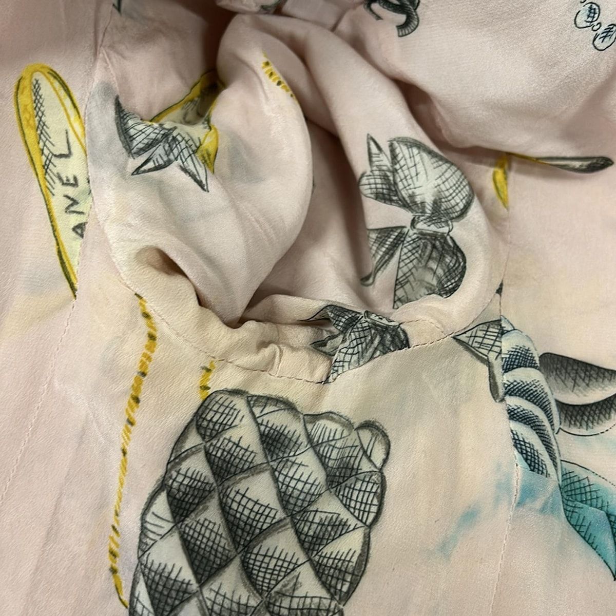 Chanel Jacket Light Pink Tweed Cotton — view 9