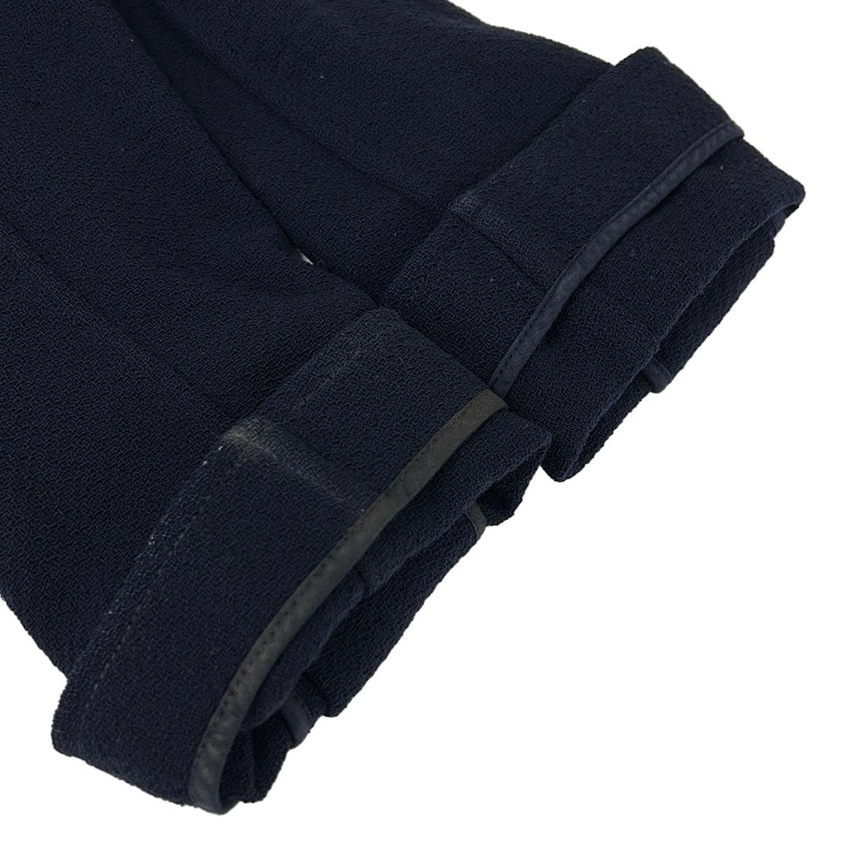 Chanel Jacket 34 S Navy Long Length Shoulder Pad Wool — view 6