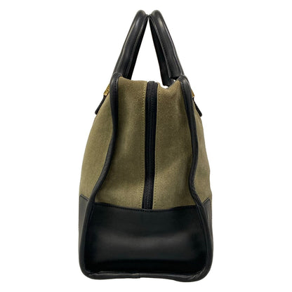Loewe Handbag Amazona Khaki Gray Black Leather — view 4