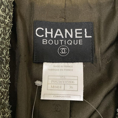 Chanel Jacket 36 S Khaki Long Sleeve Autumn Winter Wool — view 3