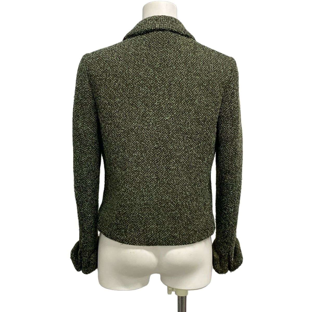 Chanel Jacket 36 S Khaki Long Sleeve Autumn Winter Wool — view 2