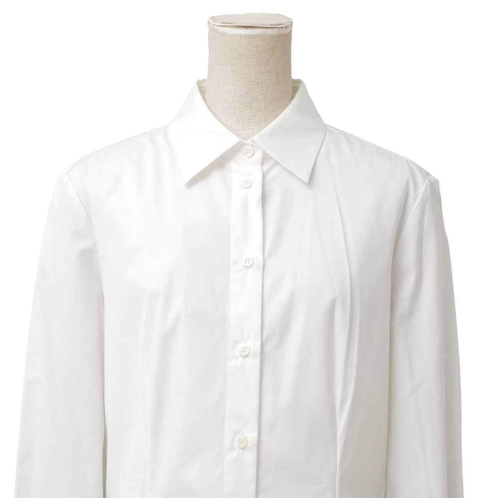 Prada Long Sleeve Shirt 42 Dress White — view 2