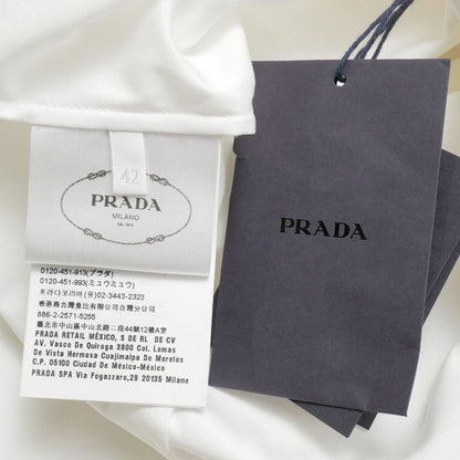 Prada Long Sleeve Shirt 42 Dress White — view 6