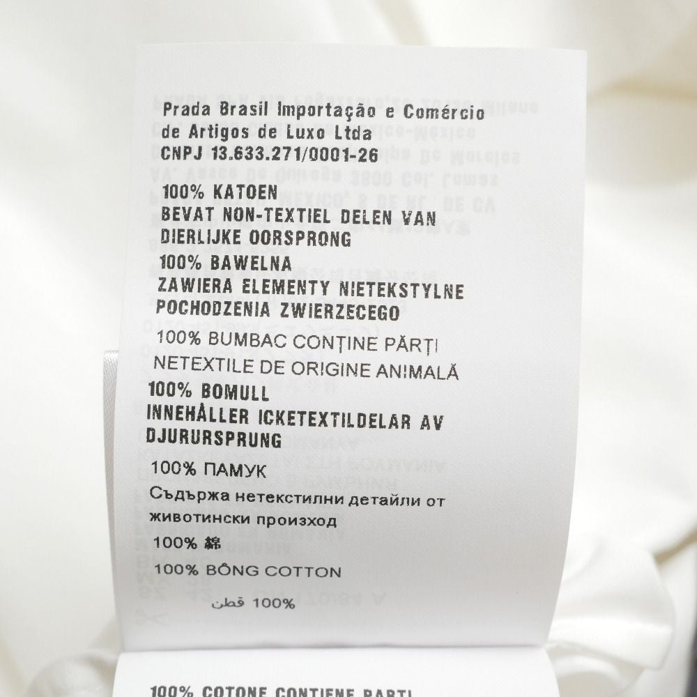 Prada Long Sleeve Shirt 42 Dress White — view 8