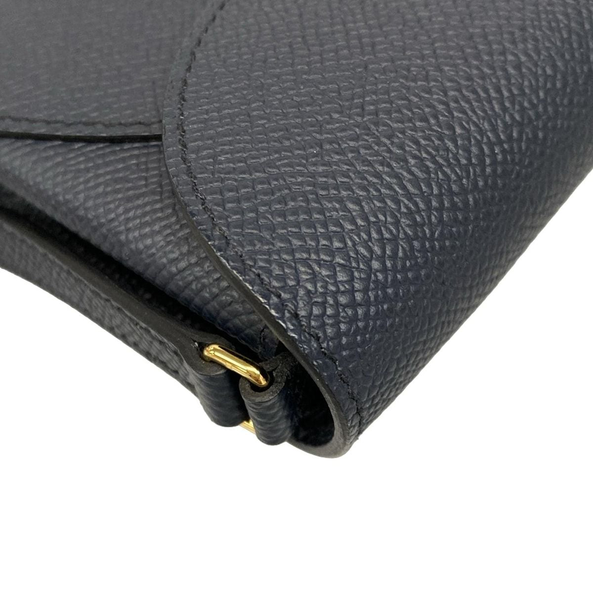 Hermes Wallet Chaine D'ancre Tougo Blue Indigo Shoulder Gold — view 7