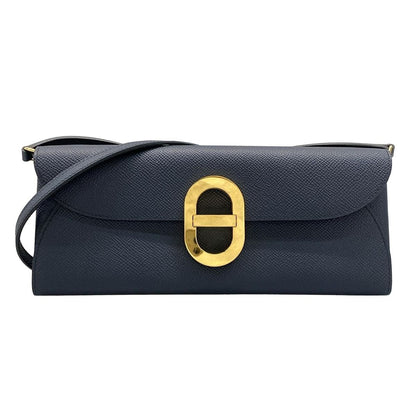 Hermes Wallet Chaine D'ancre Tougo Blue Indigo Shoulder Gold